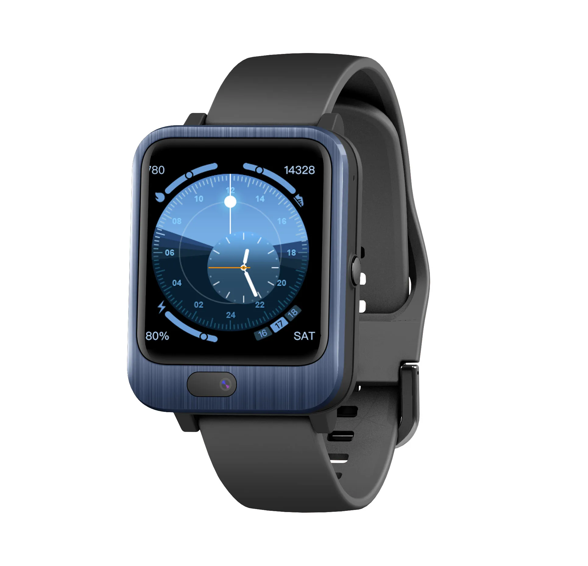 Новейшая модель, смартфон, часы на Android 7,1, 4G, 3G ram, 32G rom, LTE, 4G, Sim Камера, gps, Wi-Fi, Смарт-часы для мужчин и женщин - Цвет: blue color sets