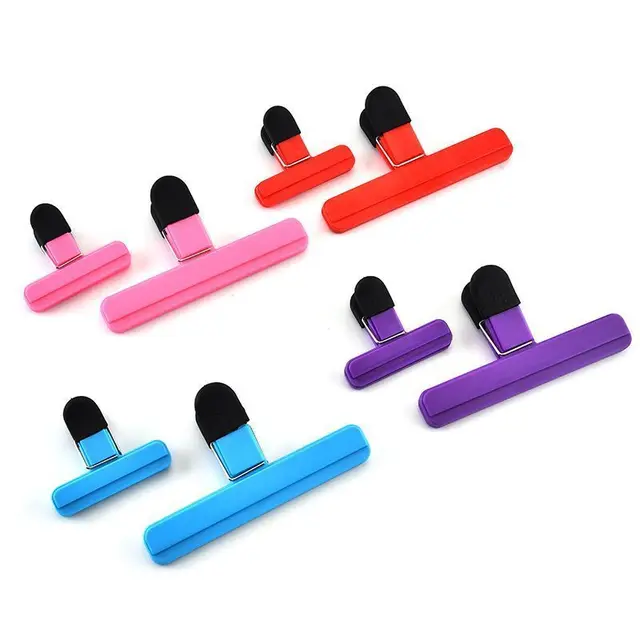 3 db/Beállított Multifunkciós Chips Táska Klipek, Nagyteljesítményű Ételkapcsok Válogatott Színek Kávéhoz És Élelmiszerzsákokhoz Konyhai Kiegészítők - Image 4