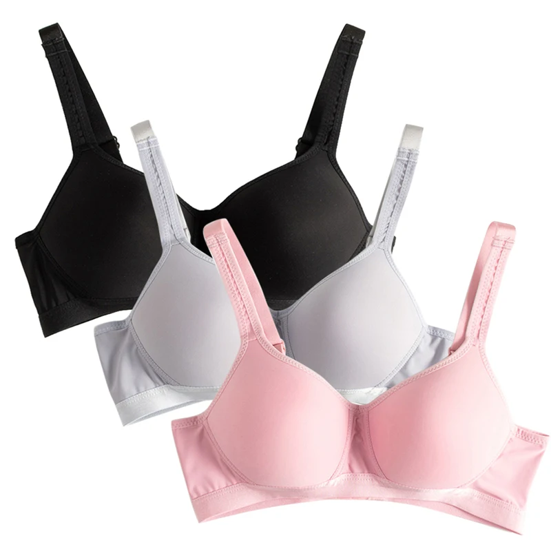 Pink-Black-Gray 3 Бюстгальтер для женщин Soutien Gorge, дышащее женское нижнее белье, тонкий бюстгальтер без косточек, 1 шт./3 шт., бесшовные бюстгальтеры, сексуальный бюстгальтер с эффектом пуш-ап, Женский Топ - Цвет: Pink-Black-Gray 3