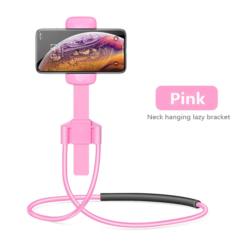 Lazy Hanging Mobile Cell Neck Phone Support Necklace Bracket 360 Degree Stand Mount Holder Stand For IPhone Xiaomi Samsung flexible phone holder