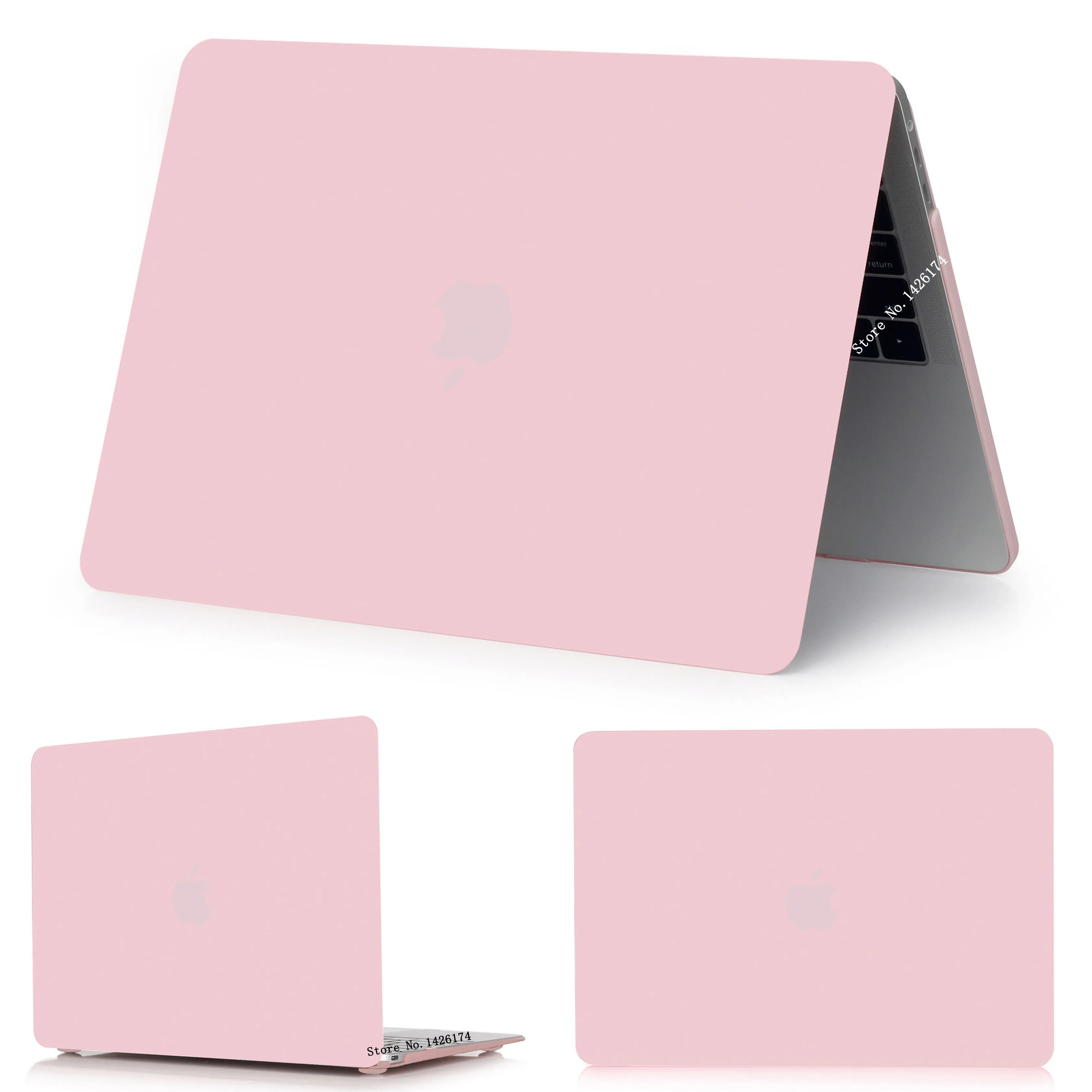 Matte Real Pink Кристальный \ матовый чехол для Apple Macbook Air Pro retina 11 12 13 15 дюймов сумка для ноутбука, для нового Mac book Air Pro 13,3 чехол A1932+ подарок - Цвет: Matte Real Pink