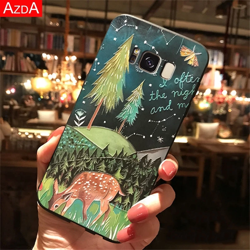 3D крышка тиснения для samsung Galaxy S10 S8 S9 плюс S10E S6 S7 край M10 M20 M30 A10 A20 A20E A30 A40 A50 A60 A70 Note 8 9 чехол из термопластичного полиуретана