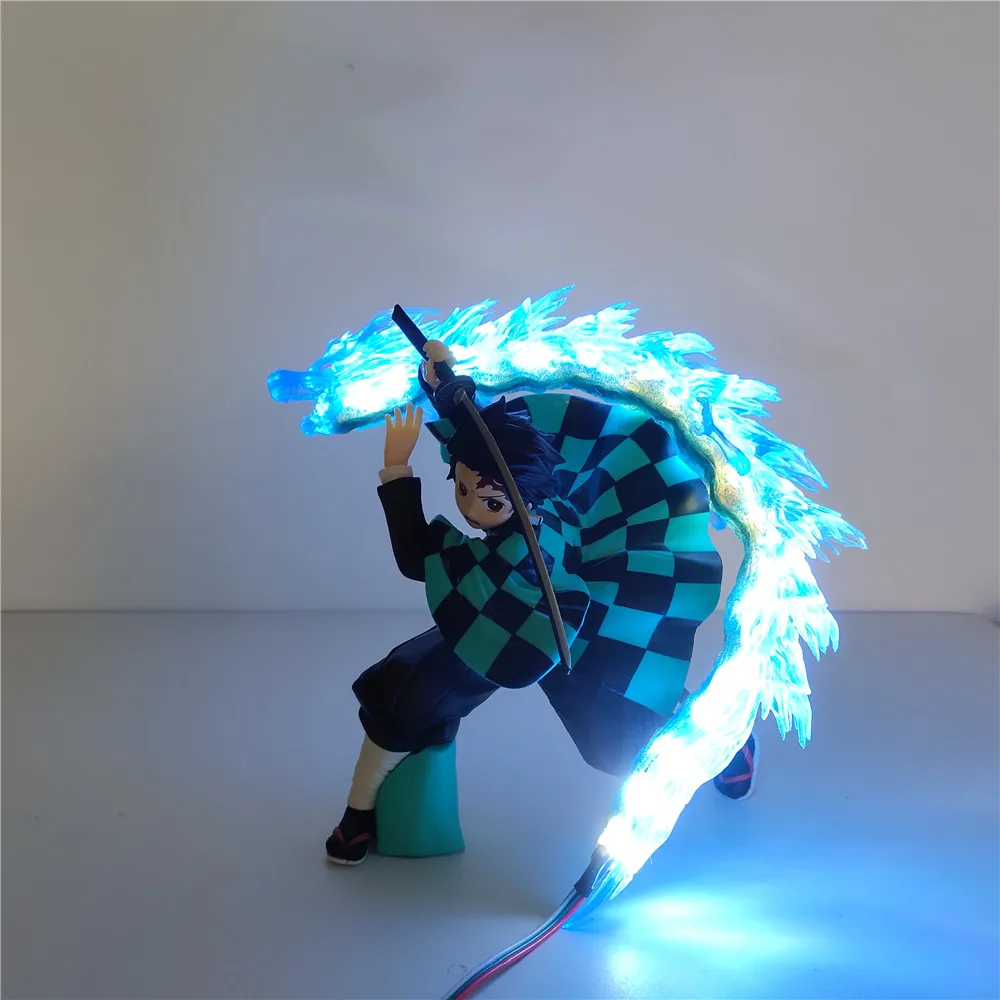 Demon Slayer Figures Tanjirou DIY Remote Control Dragon Anime Figure Action Set PVC Kimetsu no Yaiba Figurine Toys Demonic Model