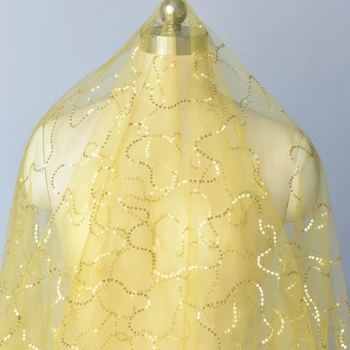 

11 Colors in stock net tulle mesh lace with sequins shiny, 10 yards=1lot continuous mesh lace for dress wedding decoration Nice!