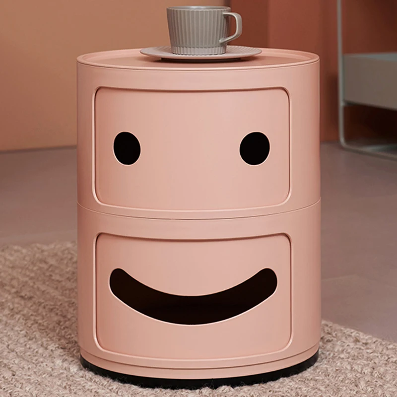 

Ultralight ABS Resin Nightstand Coffee End Bedside Table Kids Cute Mini Storage Tank Home Furniture Nightstand Cabinet Cupboard