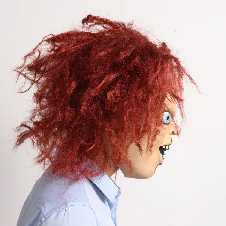 Новая детская игра Чаки маска Террор Хэллоуин страшный взрослый полный голова Опора Косплей Костюм латексные маски