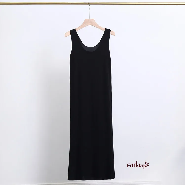 M-5XL Plus Size Nightgowns Women Sexy Ice Silk Nightdress Seamless Vest Long Dress Female Nightshirt Bottoming Shirt Robe Femme