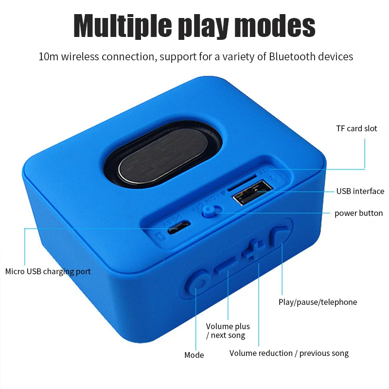 EGILENT беспроводной Bluetooth динамик открытый мини HiFi полный спектр портативный Bluetooth динамик с микрофоном Поддержка USB TF карта воспроизведения