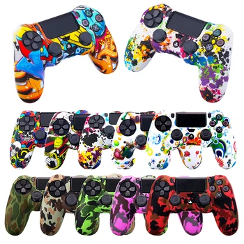 

PS4 / Slim / Pro Controller Skin Grip Cover Case Protective Soft Silicone Gel Rubber Shell & Anti-slip Thumb Stick Caps For PS4