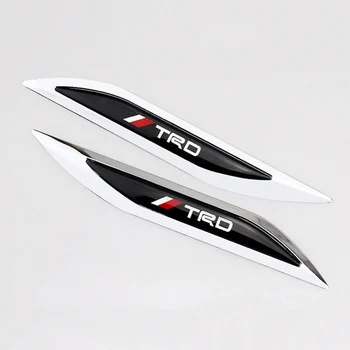 

2Pcs 3D Metal TRD Stickers Car Side Fender Emblem Badge For Toyota Corolla Chr Auris Yaris Prado Camry Crown Car Accessories