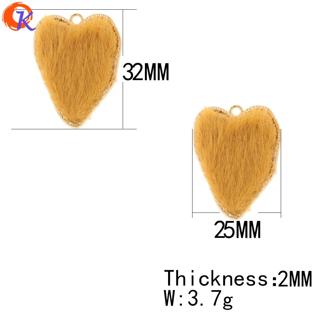 Cordial дизайн 40 шт 25*32 мм ювелирные аксессуары/Подвески/ручная работа/ткань эффект/форма сердца/DIY кулон/застежки для сережек