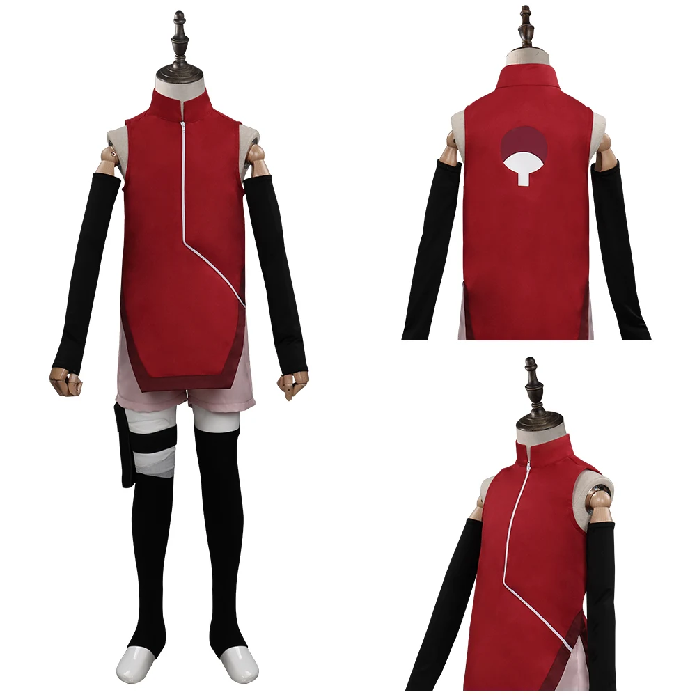 Детский костюм для косплея Boruto Sarada Uchiha на Хэллоуин и карнавал |