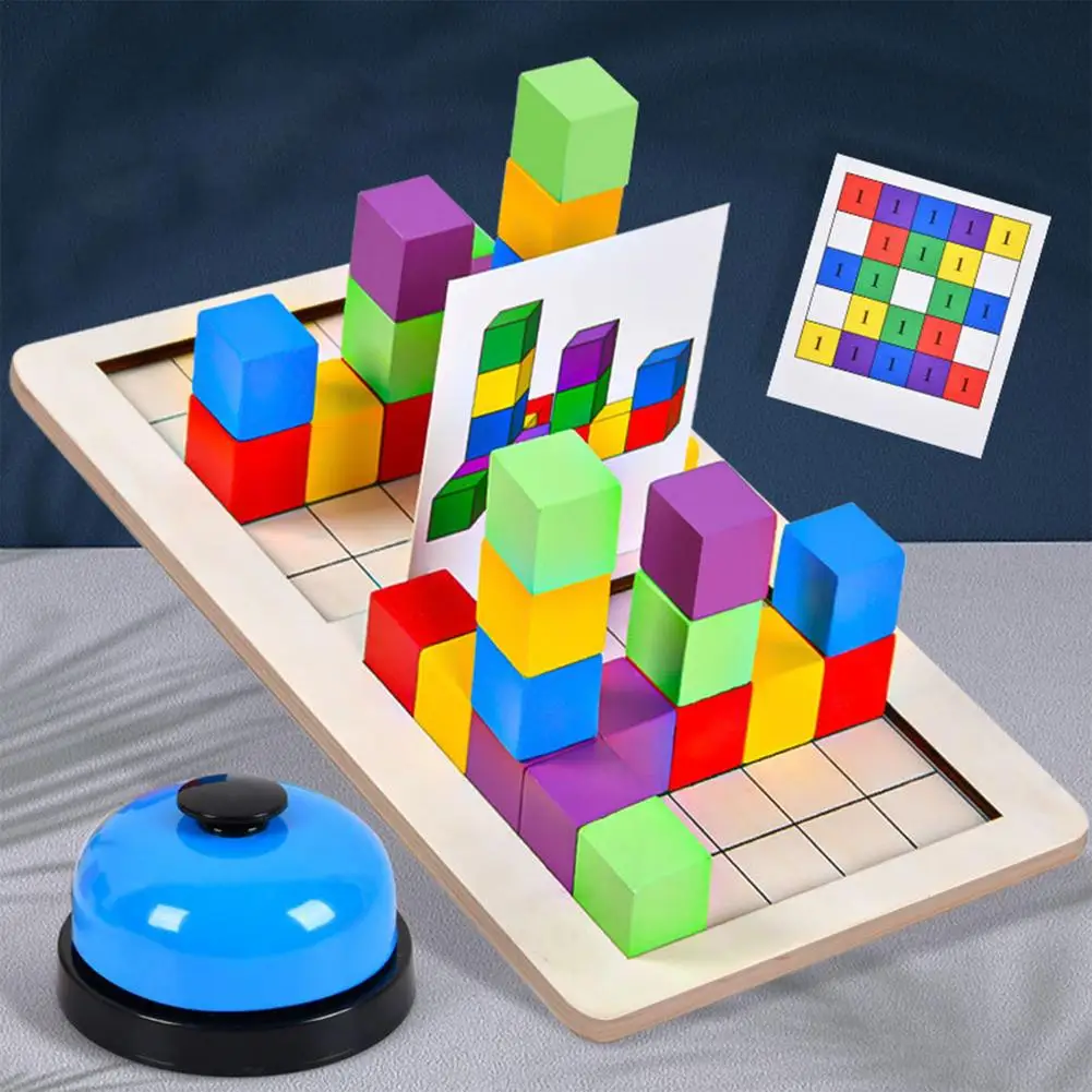 Wooden Block Puzzle Game Creative And Educational 3D Puzzle Interactive Board  Games For 3 Years Kids Toddlers Birthday Gifts|Game Room| - AliExpress