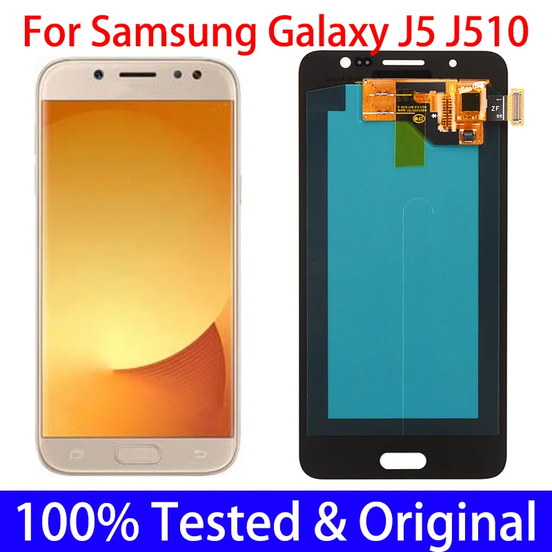 100% Оригинальный Amoled 5 2 ''для Samsung Galaxy J5 2016 J510 J510F Полный ЖК сенсорный экран