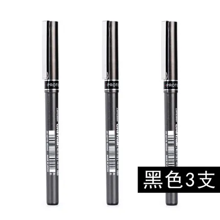 3/5/10 шт Япония UNI Канцелярские гелевая ручка UB-155 прямые жидкая ручка пуля гелевая ручка 0,5 мм студенческим пакетом office бизнес - Цвет: 3pcs black