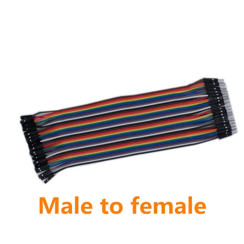 

40pcs 20cm Female to Male Dupont Cable For Arduino Bread Thread Rainbow Cable