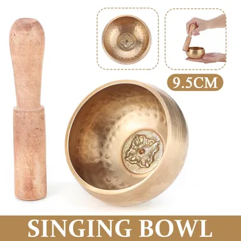 

Tibetan Meditation Singing Bowl Nepalese Buddhist Chanting Bowl Buddhist Sound Therapy Bowl Mallet Mat Copper Handmade Carft