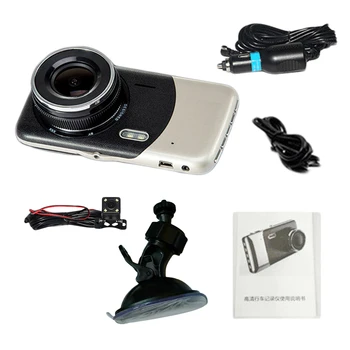 

4 Inch FrontCar Camera Driving Recorder and Rear Dual Lens Driving Recorder Car Camera Driving Recorder Screen 170° Wide Angle