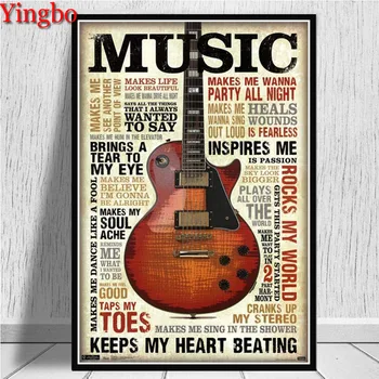 

5d Diamond Painting kits Guitarist musical instrument Diamond Embroidery Mosaic Full square round drilling music decoration new