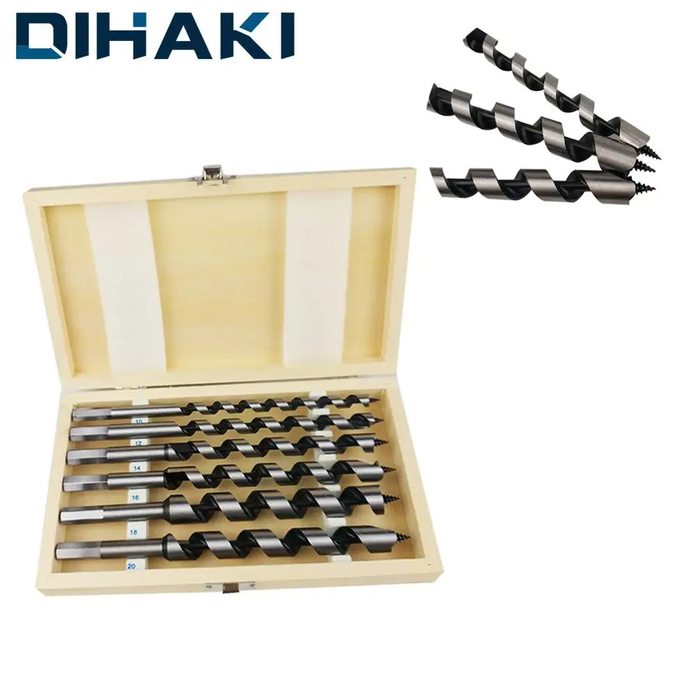 

5Pcs 230mm Hex Shank Extra Long Point Twist Auger Wood Drill Bits Set Woodworking Twist Drill Bit Tool Set 10 12 14 16 18 20mm