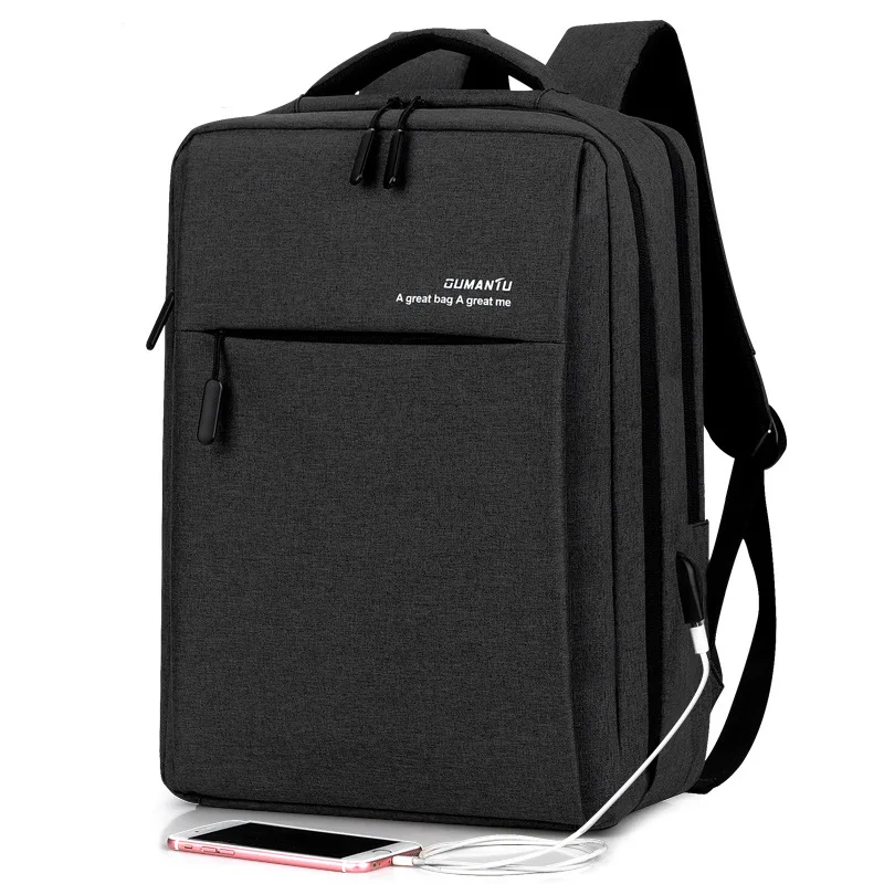 

New Style Business Backpack USB Charging Backpack Casual Men Backpack Computer Bag Simple Schoolbag