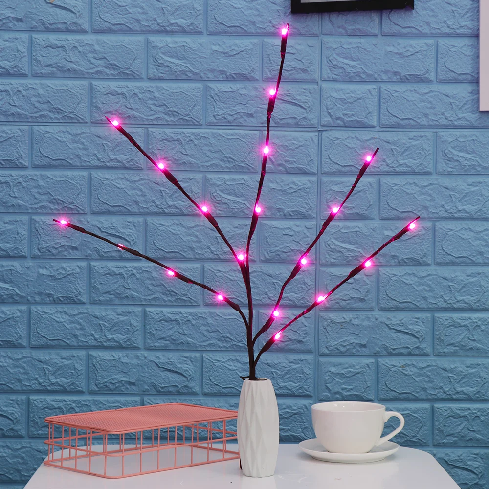 Новый Красочный 20 светодиодный светильник &quotВетка ивы&quot на батарейках