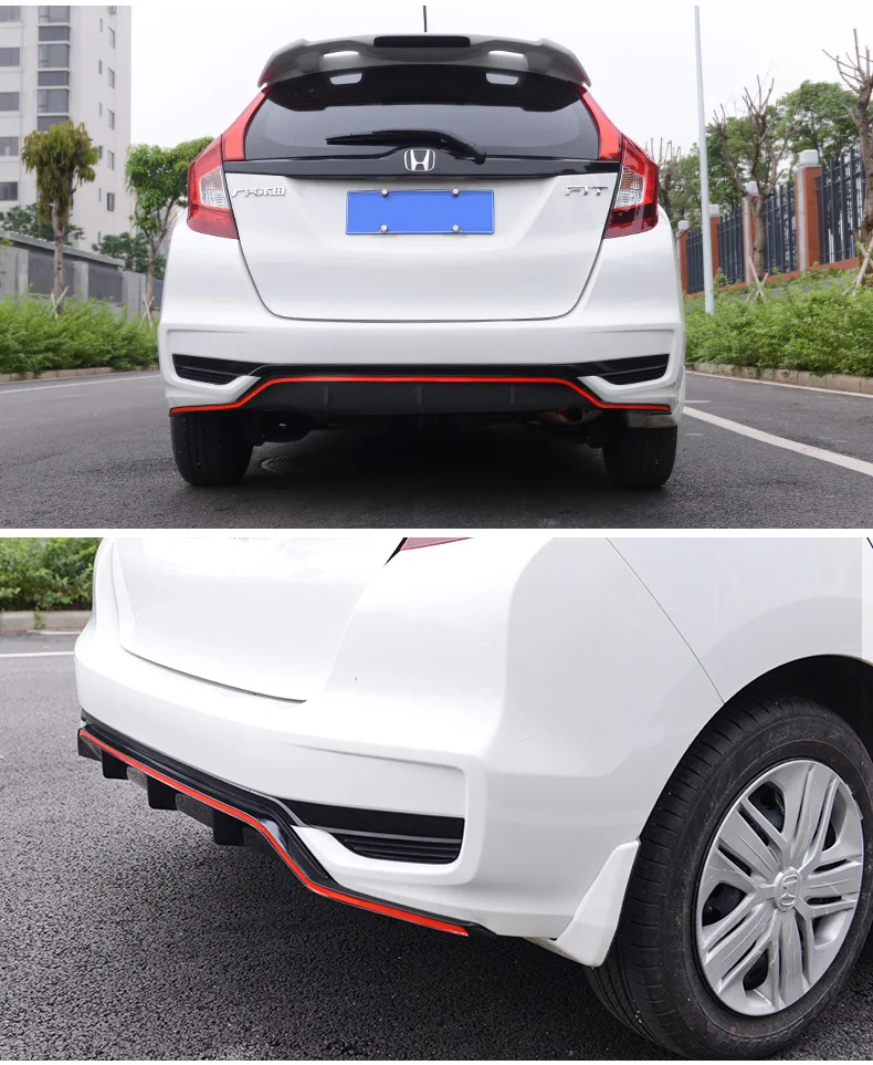 Автомобильный Стайлинг PP пластик для Honda Fit RS GK5 Автомобильная передняя губа маленькая окруженная Передняя Лопата