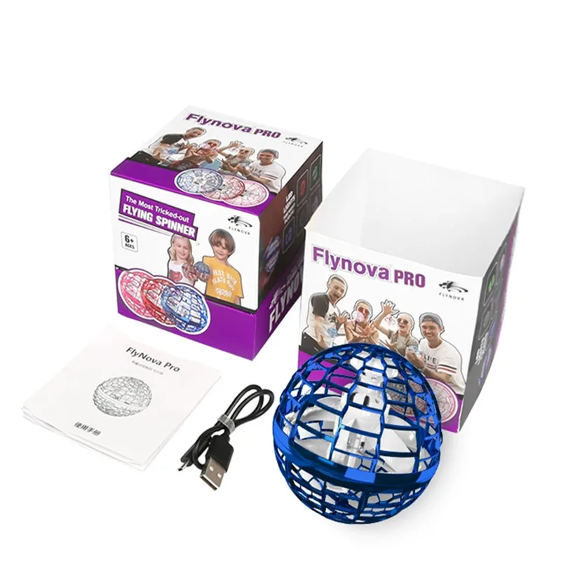Flynova-Mini Dron hecho a mano con la yema del dedo, Original, giratorio, bola voladora, juguete de habilidad sin fin, regalo, juguetes para niños y adultos