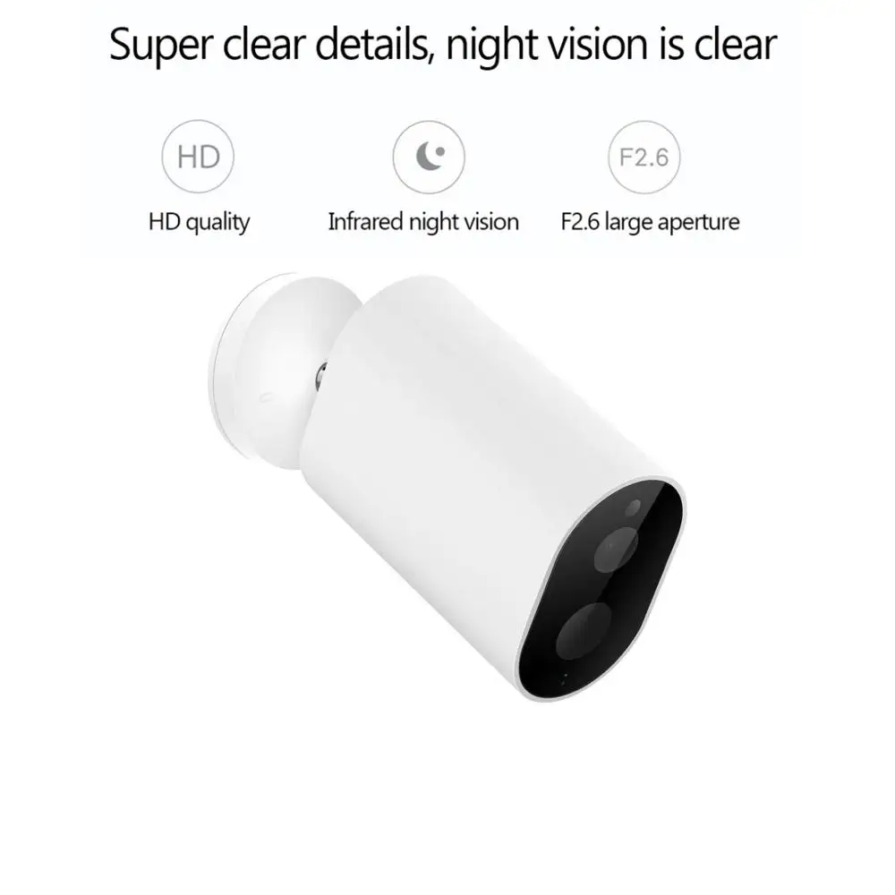 Original Xiaomi Mijia Smart Camera Battery Gateway 1080P F2.6 AI Humanoid Detection IP65 Waterproof 360 IP Wireless Cameras Cam