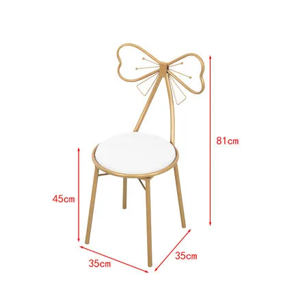 Chair Living Room Chairs Metal Butterfly Bow Backrest Make Up Dining Chair Desk Chairs кресло для отдыха chaises Salle Manger As Picture