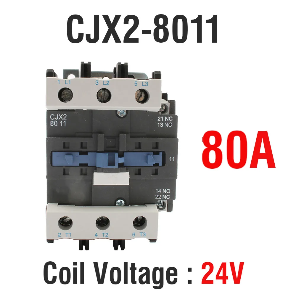 CJX2-4011 5011 6511 8011 LC1 контактор переменного тока 110V ac 40A 50 Гц/60 Гц оригинальная lc1-D1210 12V 24V 36V 48V 110V 220V 380V - Цвет: CJX2-8011-24V