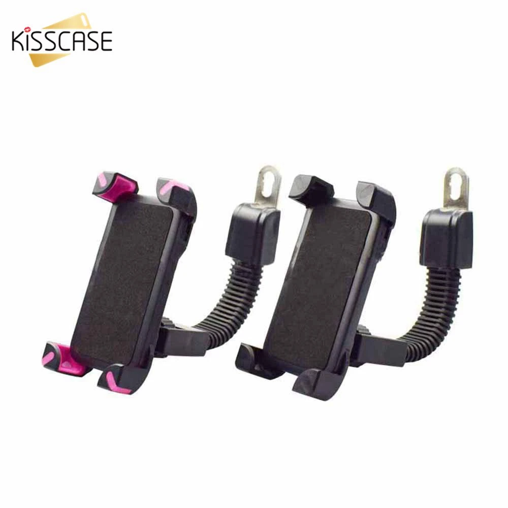 

KISSCASE Universal Bicycle Motorcycle Phone Holder For iPhone Samsung Moto Phone Stand Support GPS Holders Bracket Handlebar