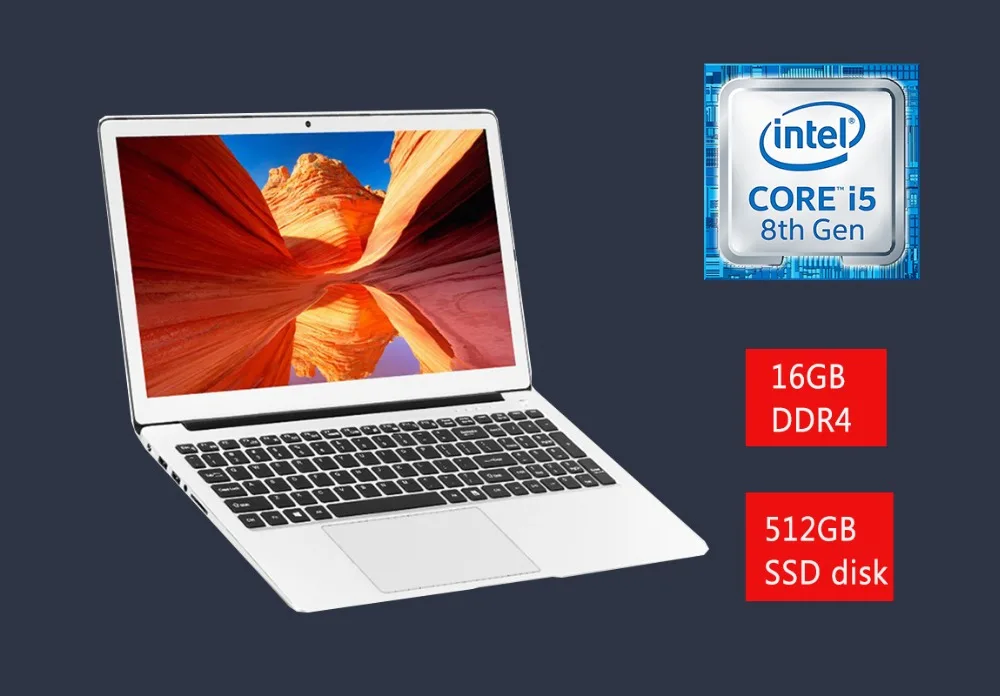 Игровой компьютер 15,6 Core I5 8250U 8-го поколения, 16 ГБ DDR4 ram, 512 Гб SSD, с подсветкой, КБ, 15,6 дюйма, металлический ноутбук, ноутбук