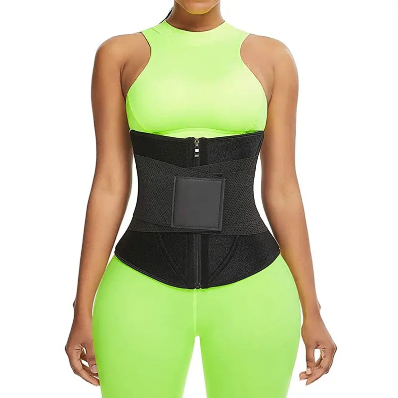 Zip Up Breathable Waist Trainer Shaper Fish Boned Gym Sports Workout Waist Support Men And Women Underbust Bustier Zipper Korset