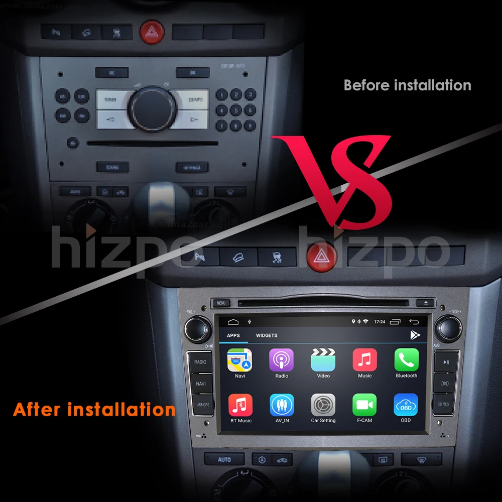 Discount 4 CORE 4G wifi Android 9.0 2 DIN CAR GPS for opel Vauxhall Astra H G J Vectra Antara Zafira Corsa Vivaro Meriva Veda DVD PLAYER 4