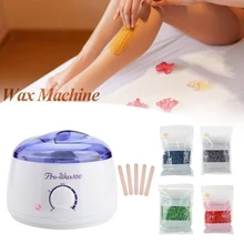 Инструмент для удаления волос Электрический банка с воском нагреватель комплект+ 400 г воск в гранулах+ 5 шт. депилятор лопатки Эпилятор палочки набор восковой