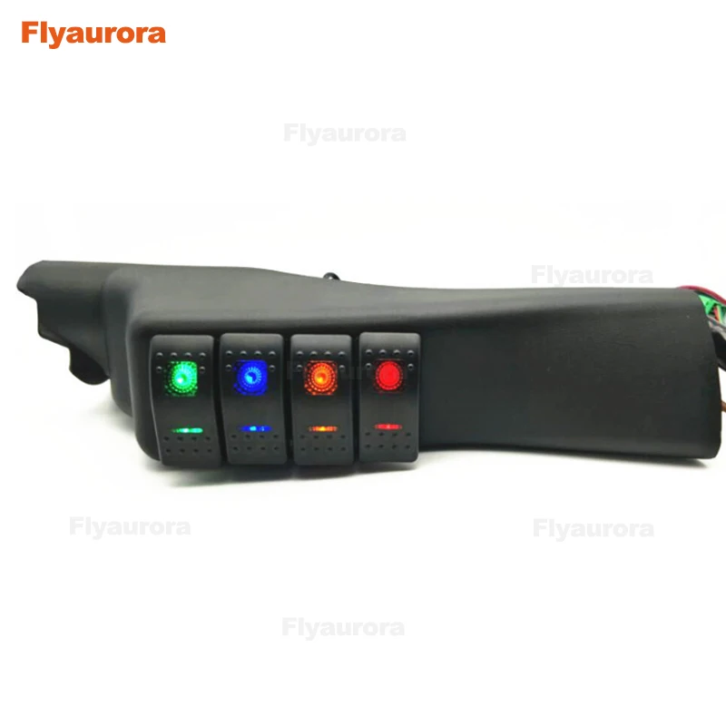 Столб 4 переключатель панели Pod Flyauror для Jeep Wrangler JK JKU Unlimited Rubicon Sahara внедорожный