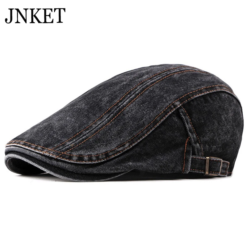 JNKET, модные, для отдыха, берет унисекс, шляпа, промытая ткань, остроконечная Кепка, плоская кепка, s, уличная шляпа с полями для путешествий, Кепка из утиного Билла, джинсовая кепка