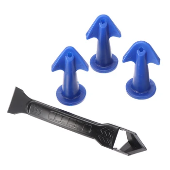 

1pc Multifunctional Blue Soft Glue Nozzles Scraper Spatula Glass Black Plastic Residual Glue Trimming Tool Accessories