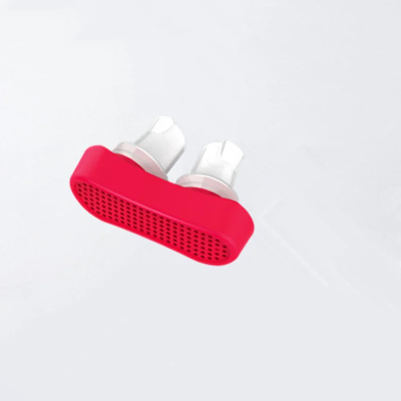 Силиконовый зажим для защиты от храпа назальный расширитель зажим для носа для очистки воздуха поднос для отдыха во время сна устройство для апноэ - Цвет: Red