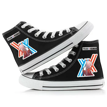 

DARLING in the FRANXX Cosplay Shoes HIRO ZERO TWO 02 High-top Canvas shoes Breathable cloth shoes