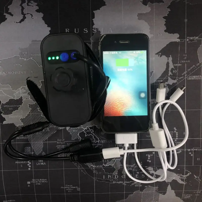 

26650 8.4V Rechargeable Battery Case Pack Waterproof House Cover Battery Storage Box with DC/USB Charger for Bike LED 10166