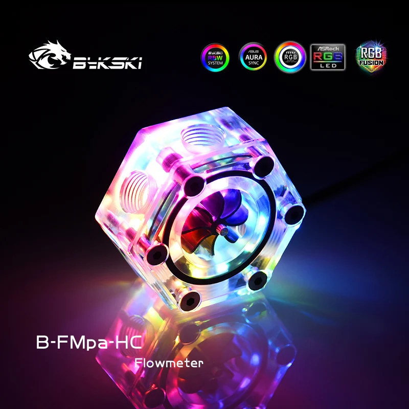 Bykski B FMpa HC 6 way расхода воды G1/4 ''Нитки с 4 вилки водяное охлаждение потока