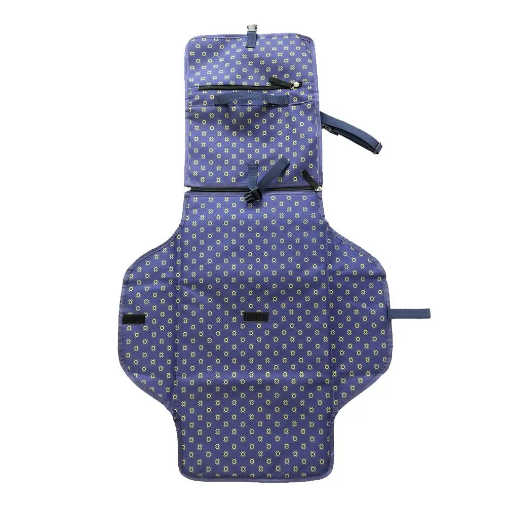 Baby Portable Foldable Washable Compact Travel Nappy Diaper Changing Mat Waterproof Baby Floor Mat Change Play Mat Baby Care - Цвет: Deep Blue