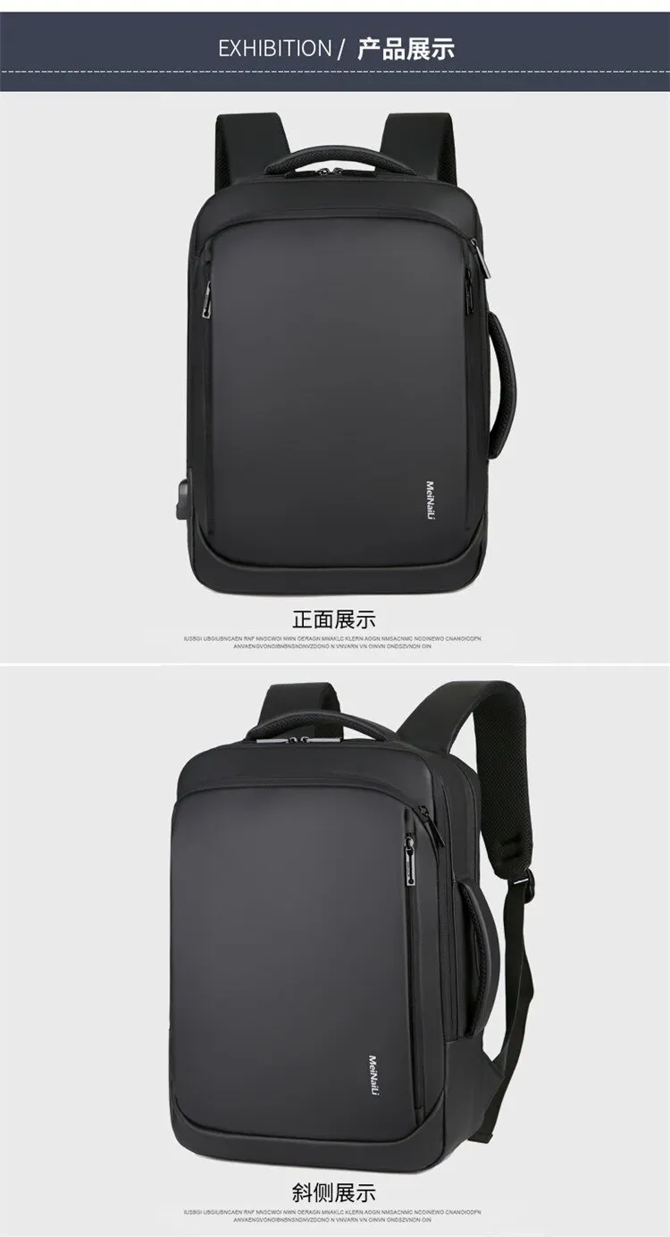 Рюкзак для ноутбука мужские рюкзаки бизнес ноутбук Mochila водонепроницаемый рюкзак usb зарядка сумки Дорожная сумка
