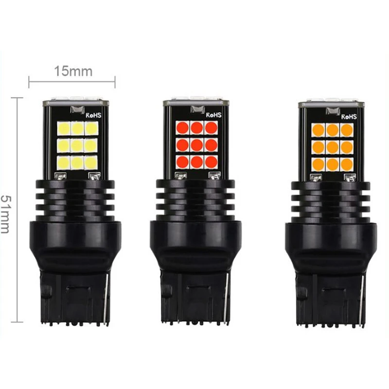 2 шт. 12-24 В TL 3030 24 SMD светодиодный Canbus лампа 1156 1157 7440 7443 без ошибок Авто Вождение светильник сигнал поворота, стоп-сигналы белый красный