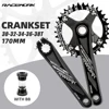 bicycle crank chainwheel 104BCD MTB Bike Crankset Aluminum Alloy With Bottom 170mm crank black 32T 34T 36T 38T plate ► Photo 1/6