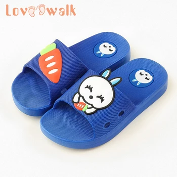 

Cute Slippers Rabbit Quick Drying Non-Slip Slippers Bathroom House And Pool Sandals Indoor Shoes For Kids Soft Sole Girls Boys