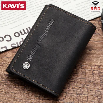 

2020 Genuine Leather Rfid Anti-theft Credit Card Holder Thin ID Card Case Automatic Solid Metal Bank Card Business Protection