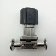 1/" санитарный мембрамный клапан из нержавеющей стали 316 Tri Clamp OD 25,2 мм водяное масло